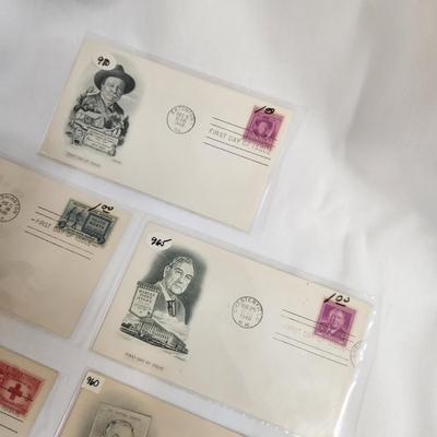 11 - 1948 & 49 - "PEOPLE OF HISTORY" THEMED 1ST DAYS STAMPS