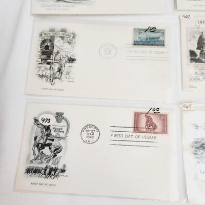 10 - 1948 "PLACES FROM LONG AGO" THEMED - 1ST DAY STAMPS