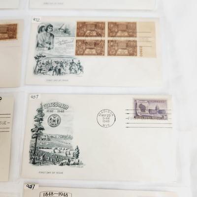 10 - 1948 "PLACES FROM LONG AGO" THEMED - 1ST DAY STAMPS