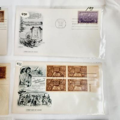 10 - 1948 "PLACES FROM LONG AGO" THEMED - 1ST DAY STAMPS