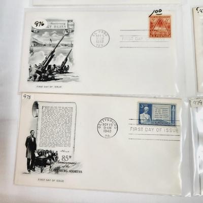 10 - 1948 "HUNDRED PLUS YEARS OF HISTORY" THEMED - 1ST DAY STAMPS