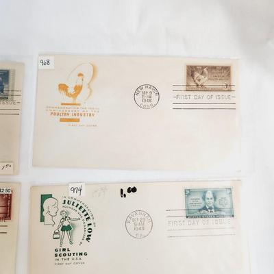 10 - 1948 "MORE & MORE HISTORY" THEMED - 1ST DAY STAMPS