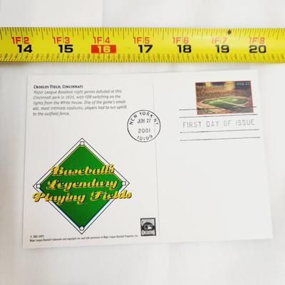 2001 BASEBALL LEGENDARY PLAYING FIELD POSTCARD - 1ST ISSUE STAMP BUNDLE