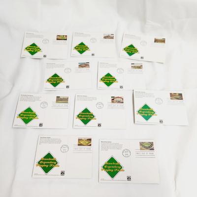 2001 BASEBALL LEGENDARY PLAYING FIELD POSTCARD - 1ST ISSUE STAMP BUNDLE