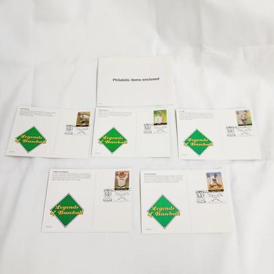 2000 BASEBALLS LEGENDS OF  PLAYERS POSTCARD BUNDLE #4 - 1ST ISSUE STAMP