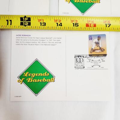 2000 BASEBALLS LEGENDS OF  PLAYERS POSTCARD BUNDLE #4 - 1ST ISSUE STAMP