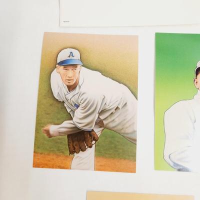 2000 BASEBALLS LEGENDS OF  PLAYERS POSTCARD BUNDLE #4 - 1ST ISSUE STAMP