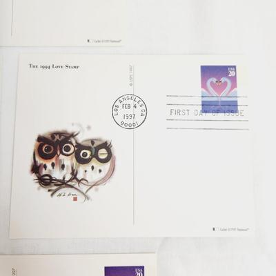 1997 LOVE STAMP POSTCARD BUNDLE - 1ST DAY ISSUE STAMPS