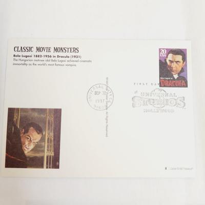 1997 - CLASSIC MOVIE MONSTER POST CARDS - 1ST DAY ISSUE STAMPS
