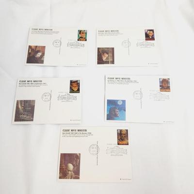 1997 - CLASSIC MOVIE MONSTER POST CARDS - 1ST DAY ISSUE STAMPS