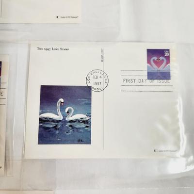 1997 - LOVE STAMP #2 POST CARD BUNDLE - 1ST DAY ISSUE STAMPS