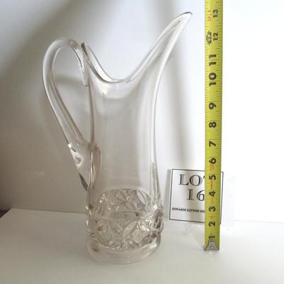 Antique Pressed Glass Tall Pitcher