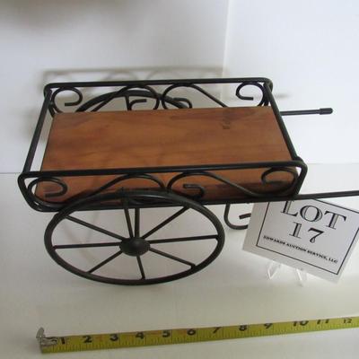 Cute Small Decorative Wood and Wrought Iron Stand