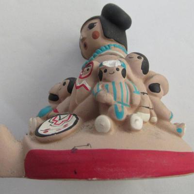Small Lot, Celluloid Doll, Rubber ? Doll, Native American Pottery Figures