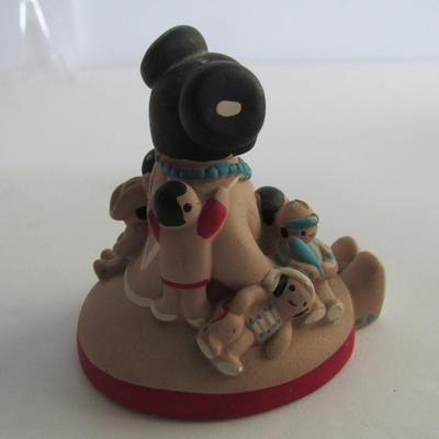Small Lot, Celluloid Doll, Rubber ? Doll, Native American Pottery Figures
