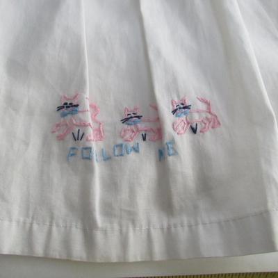 Vintage Infant's Dress, Kittens Theme, Kiddie Petites Label