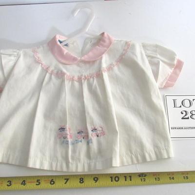 Vintage Infant's Dress, Kittens Theme, Kiddie Petites Label