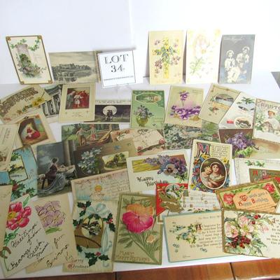 Large Lot of Vintage Postcards