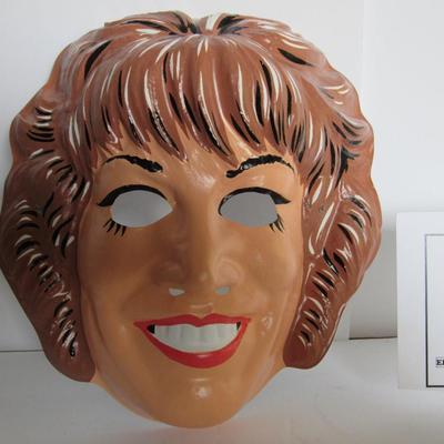 Vintage Plastic USA Halloween Mask, Laverne