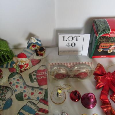 Large Lot of Misc Christmas Ornaments and Decor, Some Mid Century