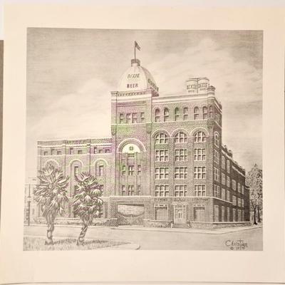 Lot #14  Unframed DIXIE BEER Brewery Print - 1979
