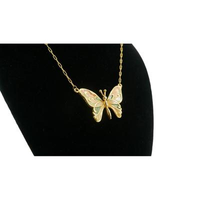 Gold Plated Butterfly Necklace