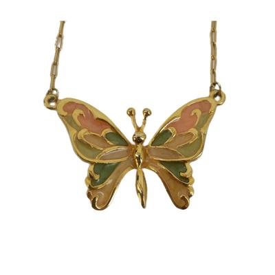 Gold Plated Butterfly Necklace