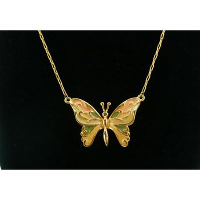 Gold Plated Butterfly Necklace