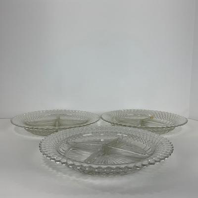 -26- GLASSWARE | Miss America Hocking Glass Co. | Divided Plates