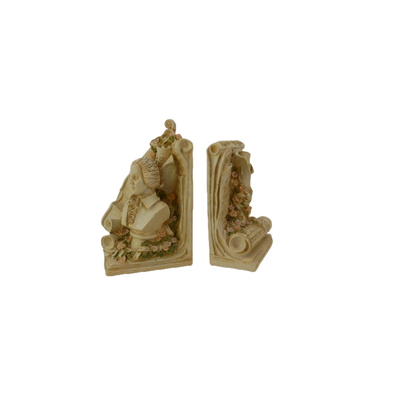 Vintage Baroque Style Mozart Bookends