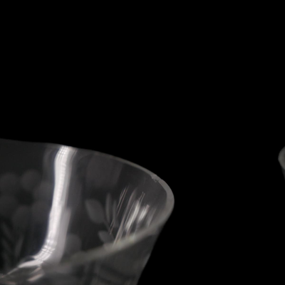 Vintage Crystal Etched Glasses