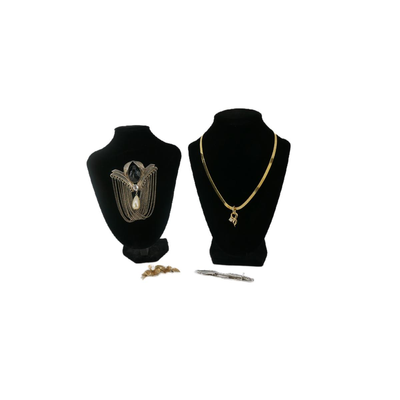 Vintage Fashion Necklace, Brooches, and Tie Clip