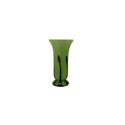 Contemporary Green and Black Vase