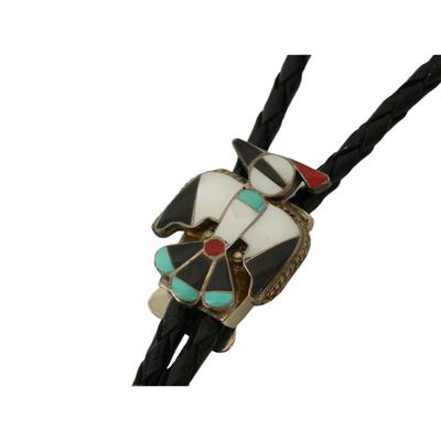 Native American Zuni Thunderbird Bolo Tie