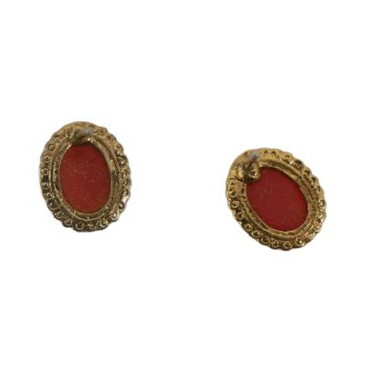 Vintage Cameo Stud Earrings