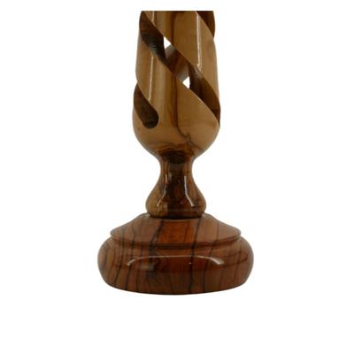 Handmade Holy Land Wooden Candlestick