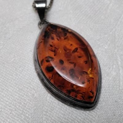 Natural Baltic Amber 18" 925 Necklace