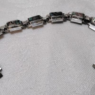 Vintage Abalone 925 7" Bracelet