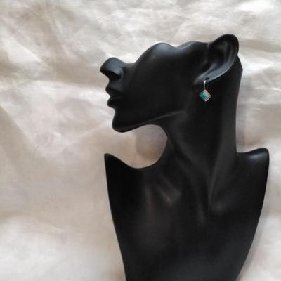 Vintage Turquoise 925 Drop Earrings
