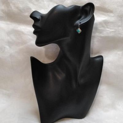Vintage Turquoise 925 Drop Earrings