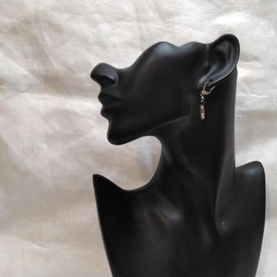 Unique Vintage Garnet 925 Earrings