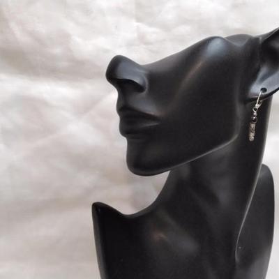 Unique Vintage Garnet 925 Earrings