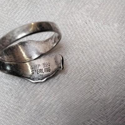 Siamese Bypass  925 Ring Size 7 Circa 1940s