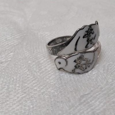 Siamese Bypass  925 Ring Size 7 Circa 1940s