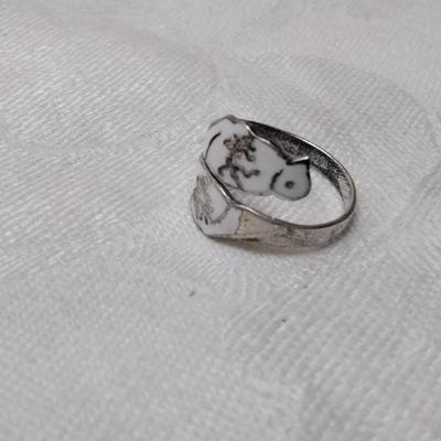 Siamese Bypass  925 Ring Size 7 Circa 1940s