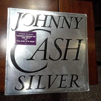 SEALED JOHNNY CASH SILVER VINYL RECORD ALBUM