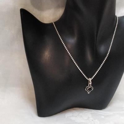 Vintage Onyx 925 18" Necklace