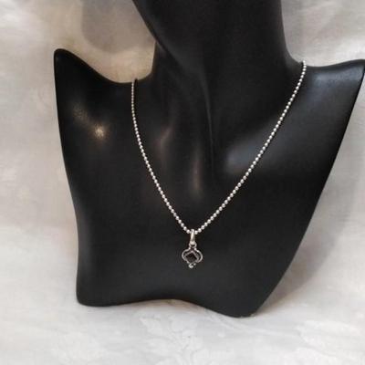 Vintage Onyx 925 18" Necklace