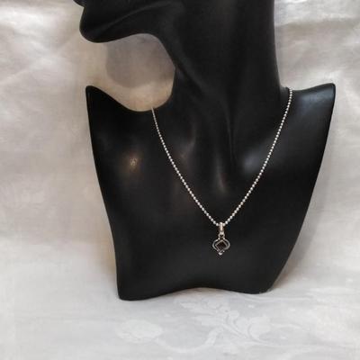 Vintage Onyx 925 18" Necklace