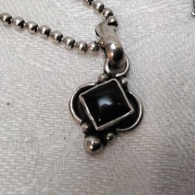 Vintage Onyx 925 18" Necklace
